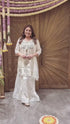 Cream White Mirror Sharara Set